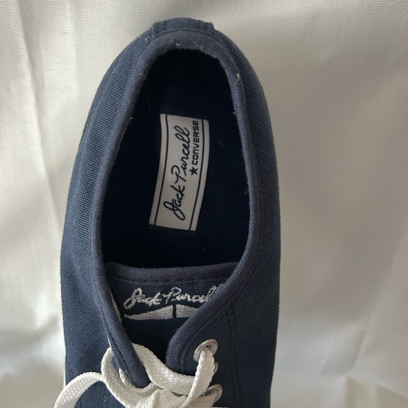 Converse Jack Purcell Navy low top sneakers UNISEX Men's 8.5/Women's 10 - Picture 8 of 12